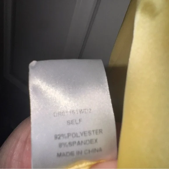 Meshki Tasia Tie Front Satin Mini Dress in Lemon yellow S NWT - Picture 15 of 16